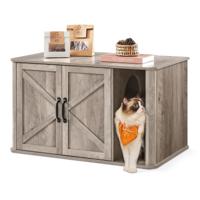 Modern kattenhuis met dubbele deur en handige vooringang, Heather Greige