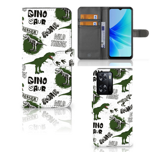 Telefoonhoesje met Pasjes voor PPO A57 | A57s | A77 4G Dinosaurus