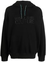 Versace Jeans Couture hoodie à logo brodé - Noir