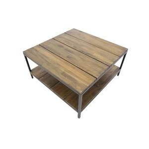 Fjôrd - Salontafel Zwart 80cm - Teakhout - Padang