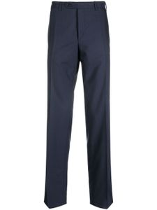 Canali pantalon chino en laine à taille mi-haute - Bleu