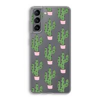 Cactus Lover: Samsung Galaxy S21 Transparant Hoesje