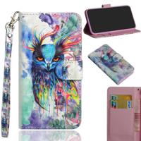 3D-schilderij patroon gekleurde tekening horizontale Flip TPU + PU lederen draagtas met houder & kaartsleuven & portemonnee voor Google pixel 3a XL (a