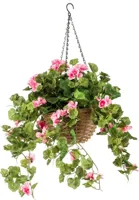 Emerald kunst hangplant geranium 45cm roze