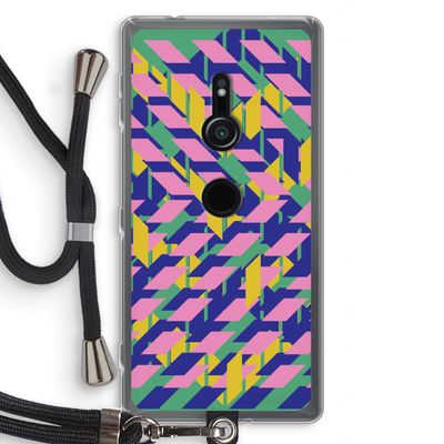 Skew Blush 1: Sony Xperia XZ2 Transparant Hoesje met koord
