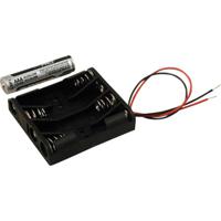 Hammond Electronics BH4AAAW Batterijhouder 4x AAA Kunststof Zwart 1 stuk(s) - thumbnail