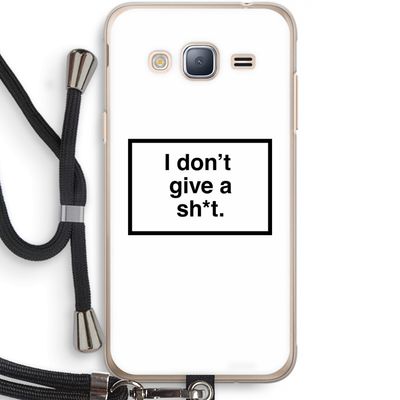 Don't give a shit: Samsung Galaxy J3 (2016) Transparant Hoesje met koord