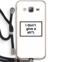 Don't give a shit: Samsung Galaxy J3 (2016) Transparant Hoesje met koord