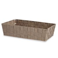 Kast/badkamer opbergmandjes beige 34 x 21 x 8,5 cm