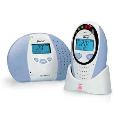 Alecto DBX-88 ECO Full Eco DECT babyfoon met display wit/blauw - DBX-88 ECO