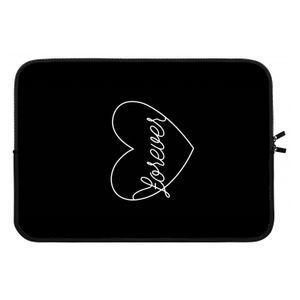 Forever heart black: Laptop sleeve 13 inch