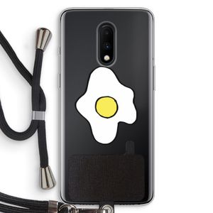 Spiegelei: OnePlus 7 Transparant Hoesje met koord