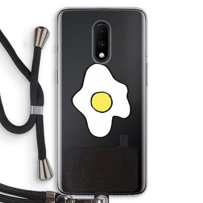 Spiegelei: OnePlus 7 Transparant Hoesje met koord