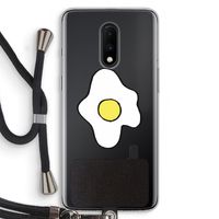 Spiegelei: OnePlus 7 Transparant Hoesje met koord