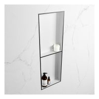 Wandnis Solid Surface Easy | In- en opbouw | 30x150x8 cm | 2 vakken | Urban/Talc