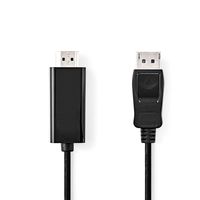 DisplayPort-Kabel | DisplayPort Male | HDMI Connector | 1080p | Vernikkeld | 2.00 m | Rond | PVC | Zwart