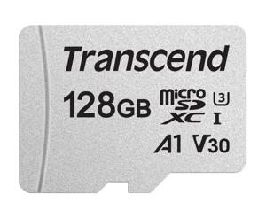 Transcend Premium 300S microSDXC-kaart 128 GB Class 10, UHS-I, UHS-Class 3, v30 Video Speed Class, A1 Application Performance Class