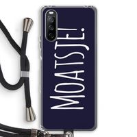 Moatsje!: Sony Sony Xperia 10 III Transparant Hoesje met koord