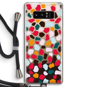 Colored Giraffe: Samsung Galaxy Note 8 Transparant Hoesje met koord