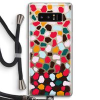 Colored Giraffe: Samsung Galaxy Note 8 Transparant Hoesje met koord