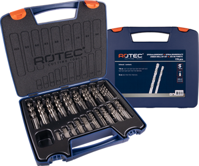 Rotec spiraalborenset '105', din338, type n, 170-dlg, ø1-10 abs - 900.0173k - 900.0173k