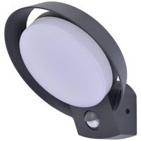 Lutec POLO 5205702118 LED-buitenlamp met bewegingsmelder (wand) LED LED 15 W Antraciet