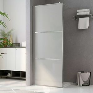 VidaXL Inloopdouchewand mat 80x195 cm esg-glas