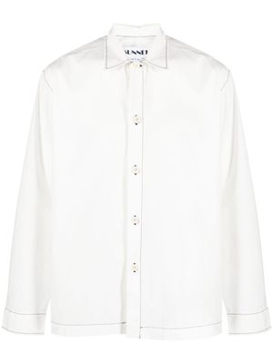 Sunnei chemise à coutures contrastantes - Blanc