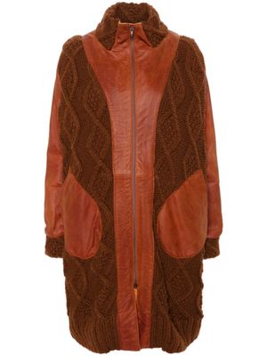 A.N.G.E.L.O. Vintage Cult manteau à empiècements contrastants (années 2000) - Orange