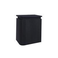 Thebalux Epoch Toiletmeubel - 36x35x41cm - ronding links - hoek rechts - 1 deur - topblad - zonder kraangat - Chocolate 9TT35136C