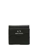 Armani Exchange portefeuille pliant à logo embossé - Noir
