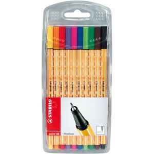 Point 88 etui fineliners, 10 stuks
