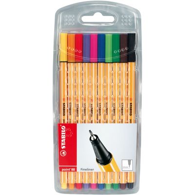 Point 88 etui fineliners, 10 stuks Point 88 etui fineliners, 10 stuks