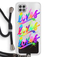 Loves: Samsung Galaxy A22 4G Transparant Hoesje met koord