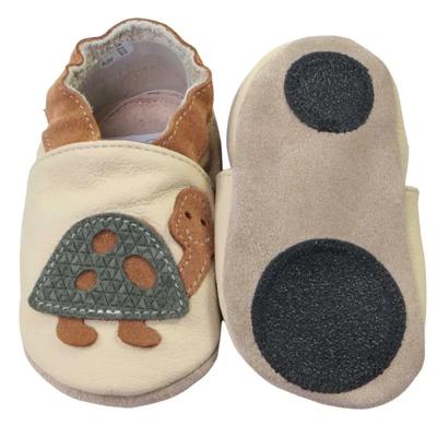 Hobea babyslofjes extra antislip Schildkröte beige-26-27