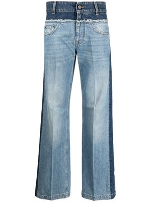 Stella McCartney jean droit à empiècements - Bleu