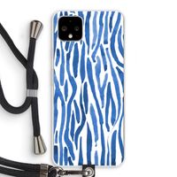 Blauwe nerven: Pixel 4 XL Transparant Hoesje met koord Blauwe nerven: Pixel 4 XL Transparant Hoesje met koord