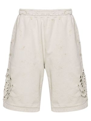 44 LABEL GROUP short Trip à effet usé - Gris