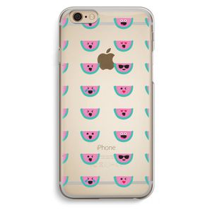 Smiley watermeloenprint: iPhone 6 / 6S Transparant Hoesje