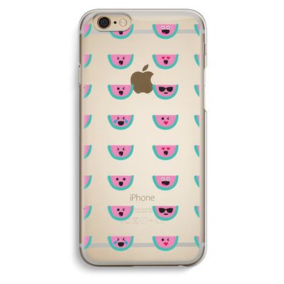 Smiley watermeloenprint: iPhone 6 / 6S Transparant Hoesje