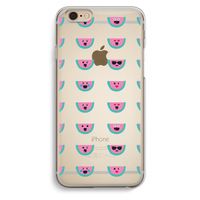 Smiley watermeloenprint: iPhone 6 / 6S Transparant Hoesje