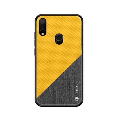 PINWUYO eert serie schokbestendige PC + TPU beschermhoes voor Xiaomi Play/Redmi 7 Pro (geel)