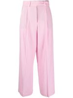 Alysi pantalon évasé à plis marqués - Rose