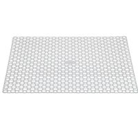 Gootsteenmat/spoelbakmat - wit - kunststof - 35 x 35 cm - anti-slip/afdruipmat