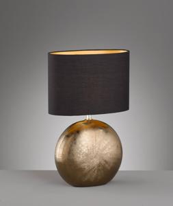 Fischer & Honsel Schemerlamp goud met zwartForo 53cm - 50556