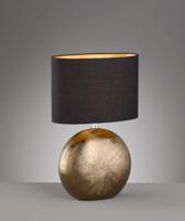 Fischer & Honsel Schemerlamp goud met zwartForo 53cm - 50556