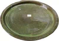 Geglazuurde schotel 52x9 cm jade zwart