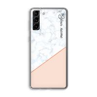 Marmer in stijl: Samsung Galaxy S21 Plus Transparant Hoesje