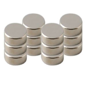 48x Ronde koelkast/whiteboard magneten 8 mm zilver