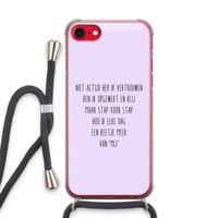 Zelfvertrouwen: iPhone SE 2020 Transparant Hoesje met koord